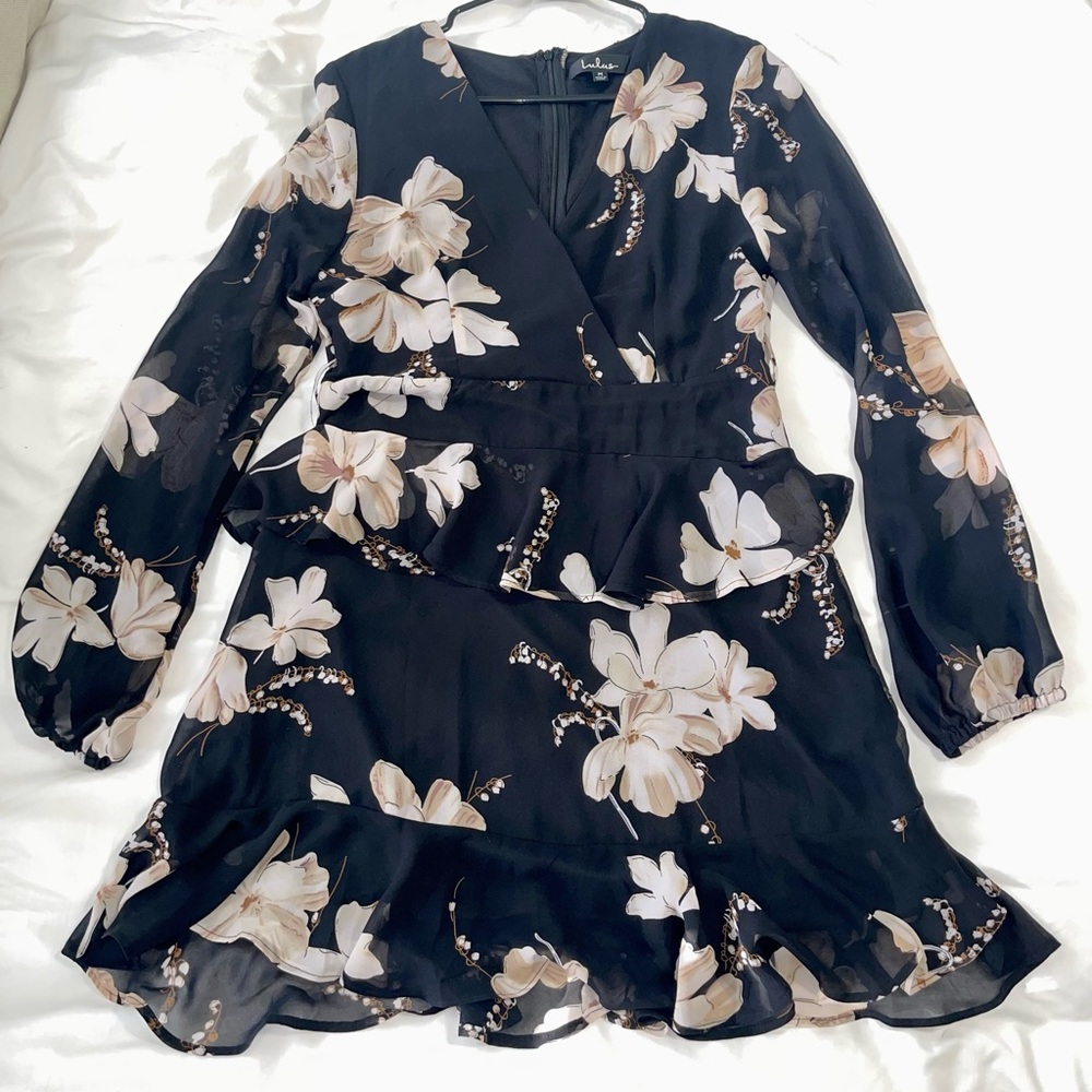 Long sleeved floral dress